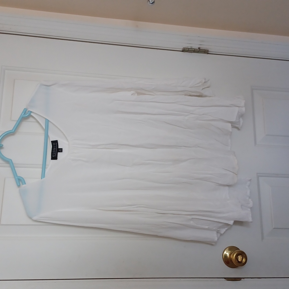 SHEER  WHITE TOP - 22